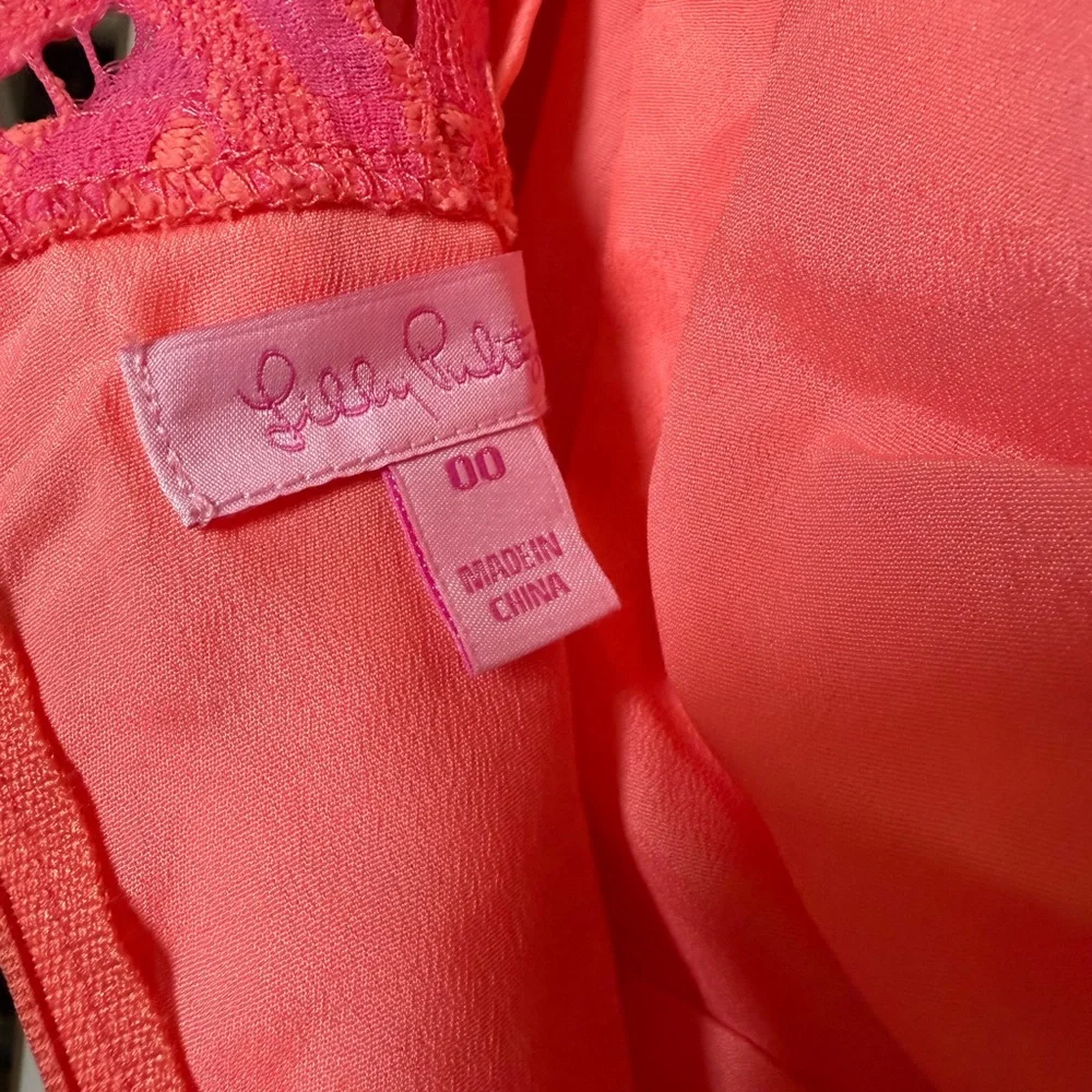 Lilly Pulitzer Rosaline Ginger Orange About Face Lace Dress - Picture 3 of 5